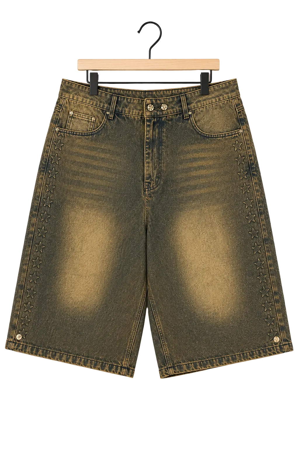 Espresso Washed Denim Shorts